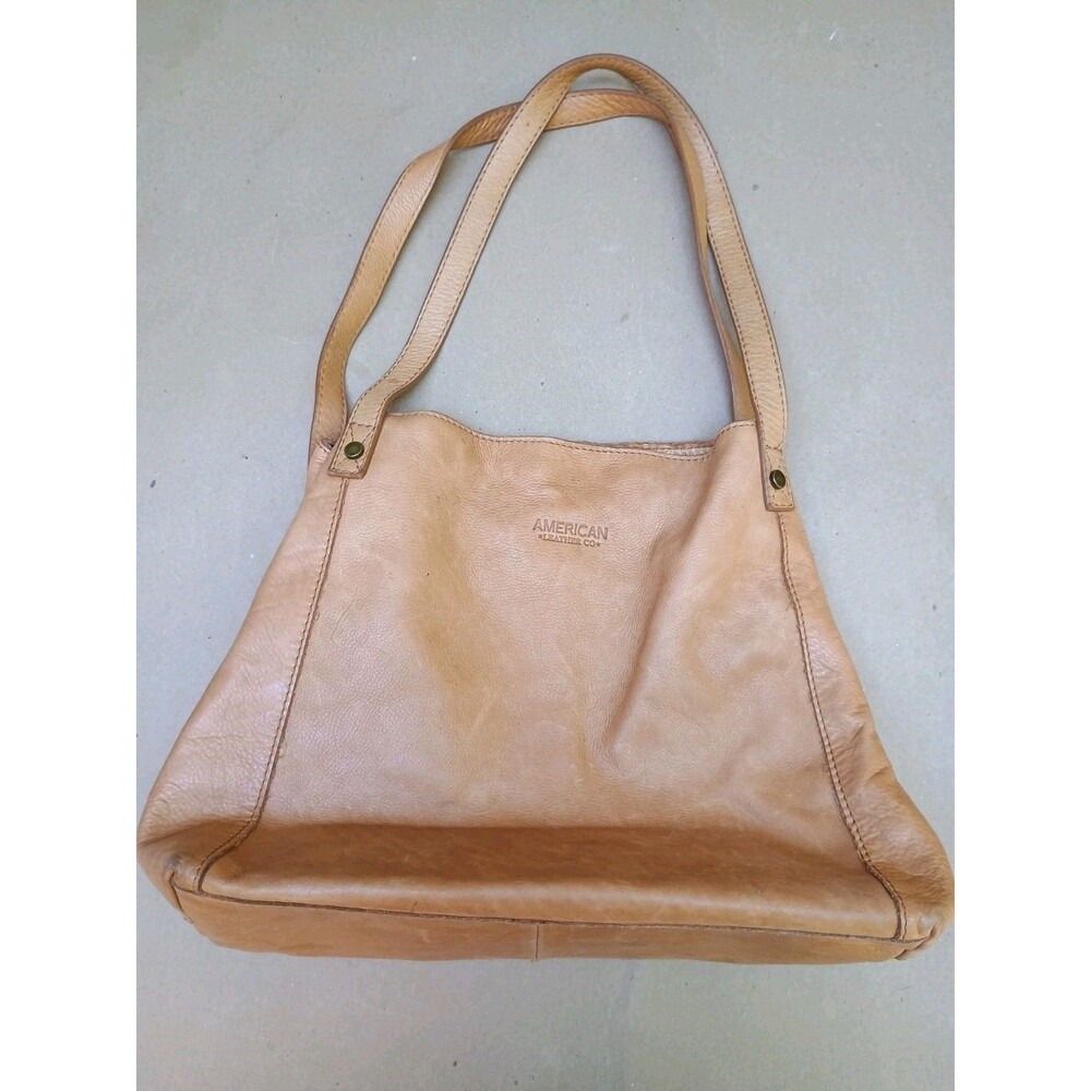 Vintage American Leather Co. Buttery Soft Leather Hobo Bag Light Brown Shoulder